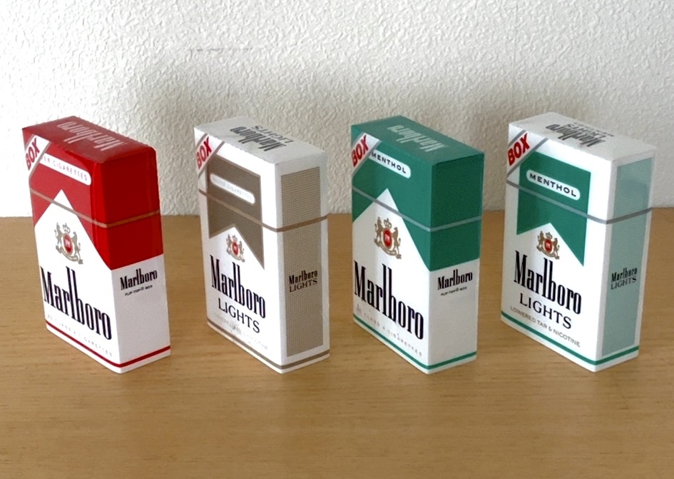 『マルボロ Marlboro タバコ ダミー サンプル 4点セット』煙草 パッケージ 自販機見本 レトロ ヴィンテージ _画像3