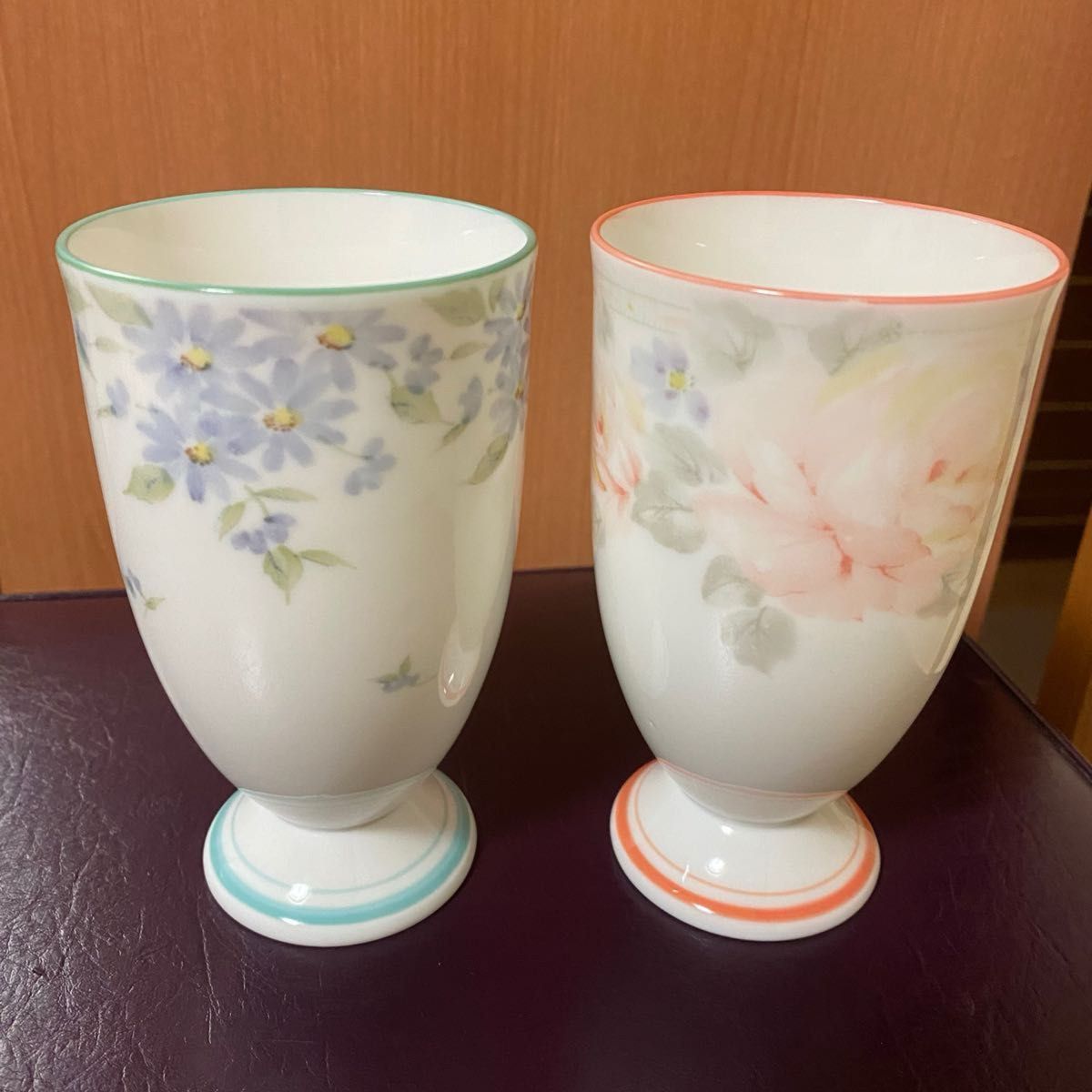 【新品未使用】花浪漫(はなろまん) フリーカップ 花柄 ペアセット