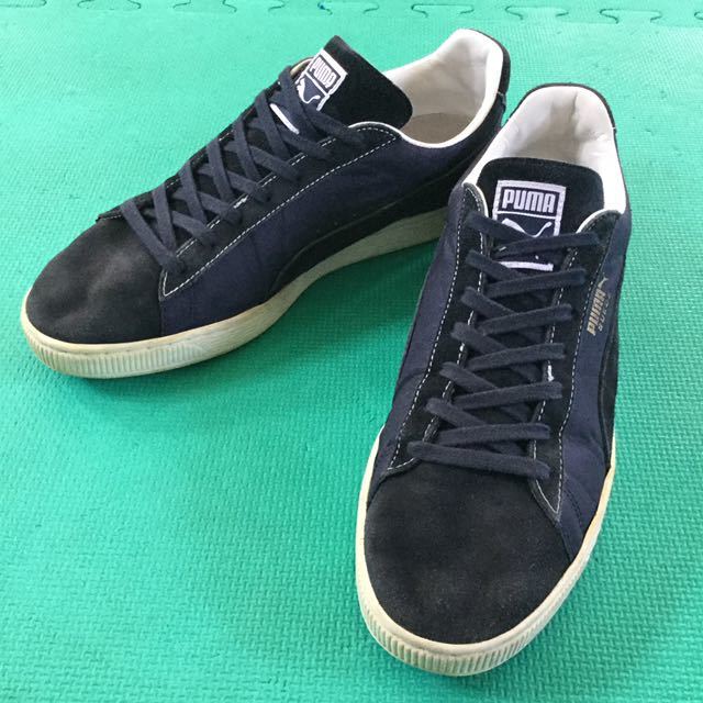 日本製 PUMA SUEDE US10.5 ネイビー USED プーマ スエード 28.5cm made in Japan 中国製エンジもおつけします_画像1