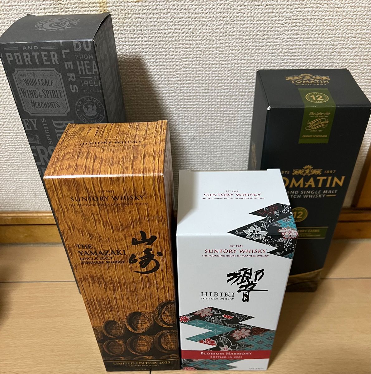 山崎リミテッドエディション2023、響ブロッサムハーモニー2023 イーガンズ   TOMATIN12年 700ml  4本セット