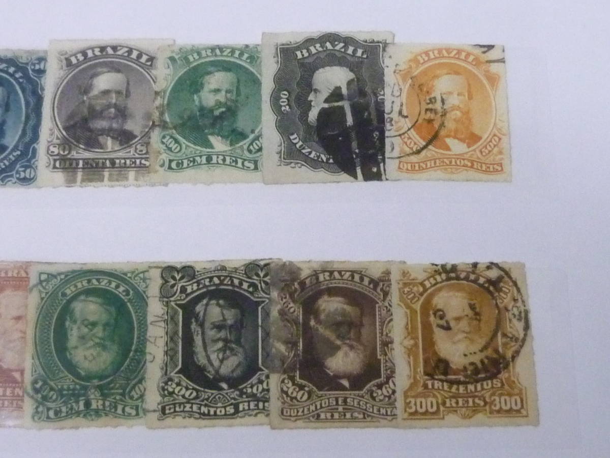 24　S　№3　ブラジル切手　1876-79年　SC#61-75　計15種　使用済　【SC評価 $204】　_画像3