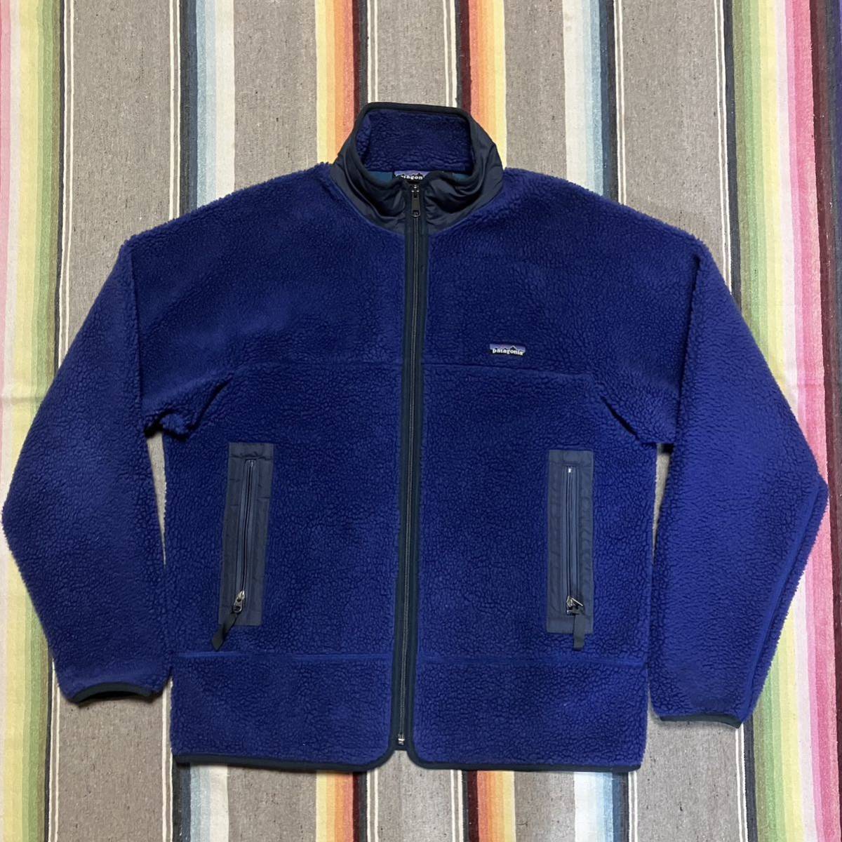 ◎送料無料◎patagonia☆パタゴニア レトロX フリースジャケット レトロカーディガン☆USA製SIZE L☆パイルボア 90s OLD vintageビンテージ_画像1