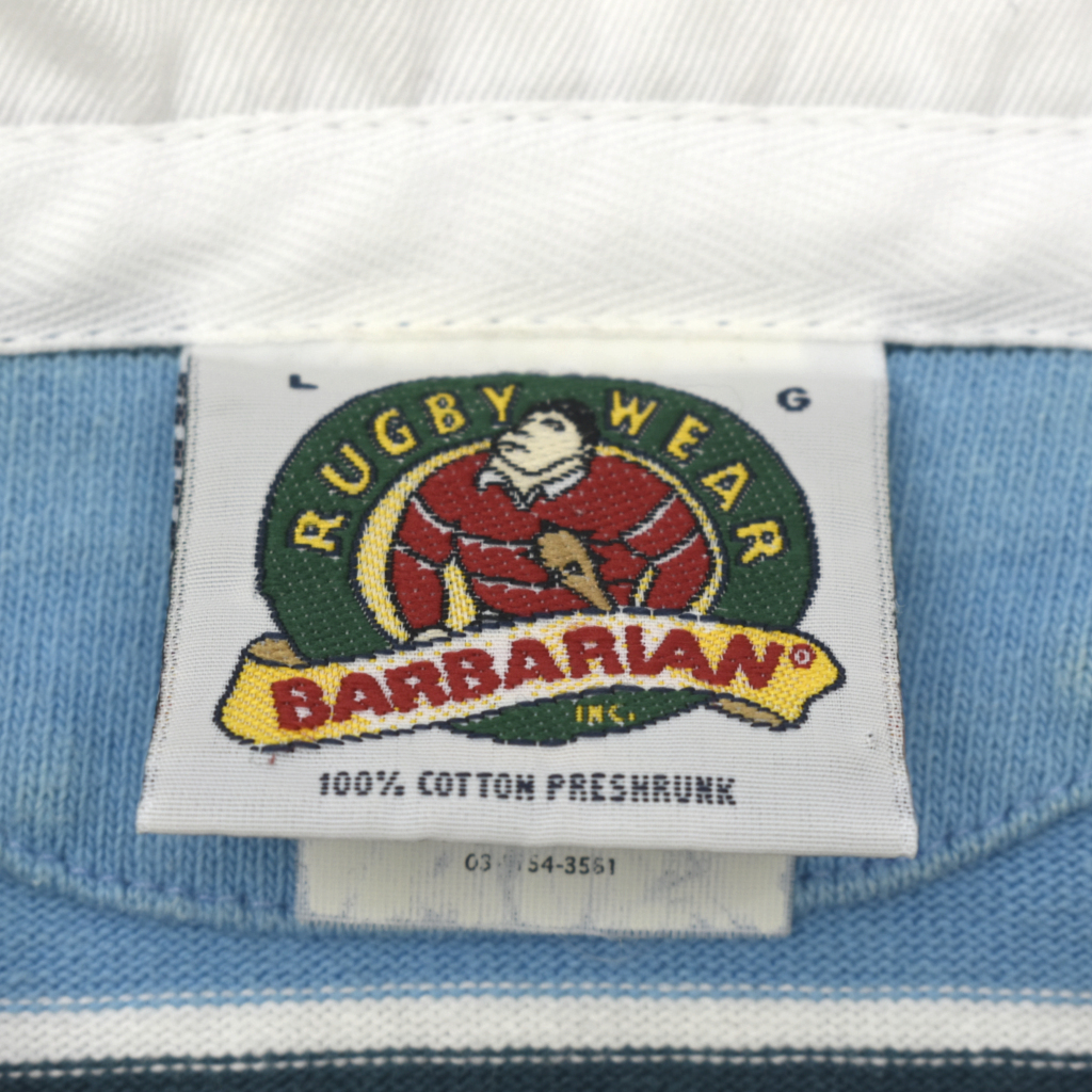 カナダ製 BARBARIAN バーバリアン ラガーシャツ ラグビージャージ size.L_画像5