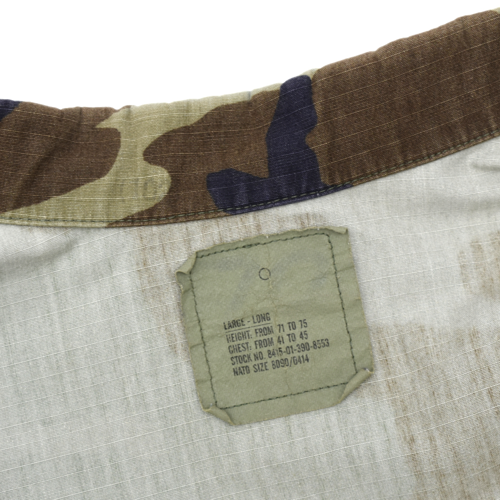 90s vintage 米軍 U.S.ARMY ウッドランドカモ BDU ユーティリティ ジャケット パッチ付 size.L-L_画像5