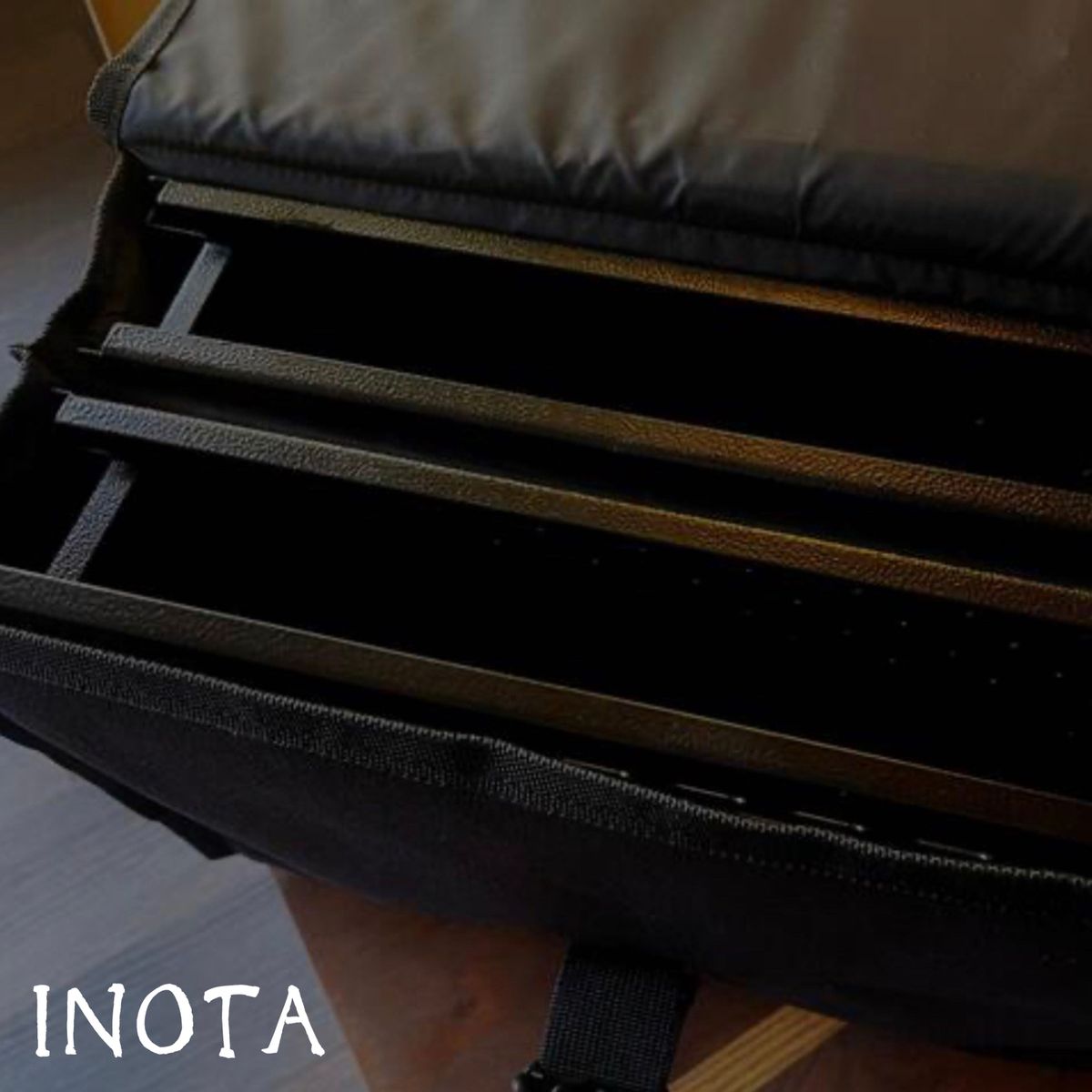 INOTA（イノタ） プレート収納バッグ ブラックデザイン ワンバーナー トッププレート 収納ケース