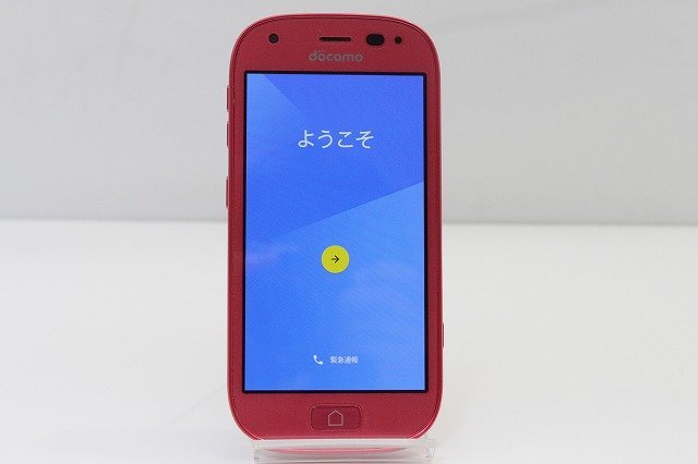 1円スタート docomo Fujitsu らくらくスマートフォン4 F-04J Android スマートフォン 残債なし 16GB レッド_画像2