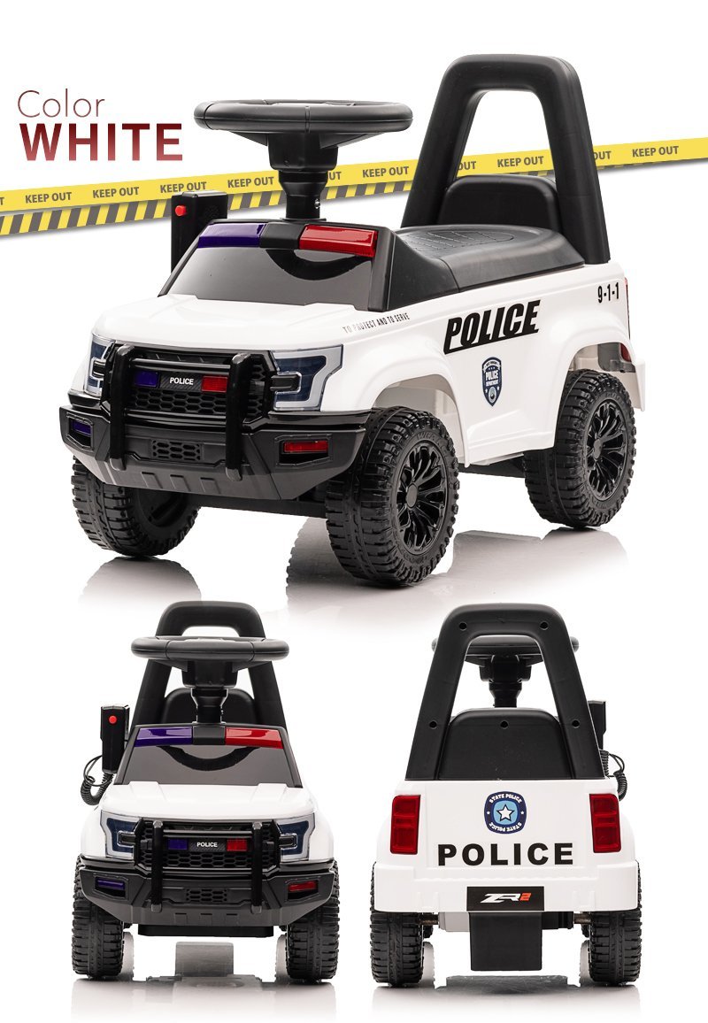 【新品】★足けり乗用玩具 パトロールカー PATROL CAR POLICE 9-1-1＜ホワイト＞_画像2