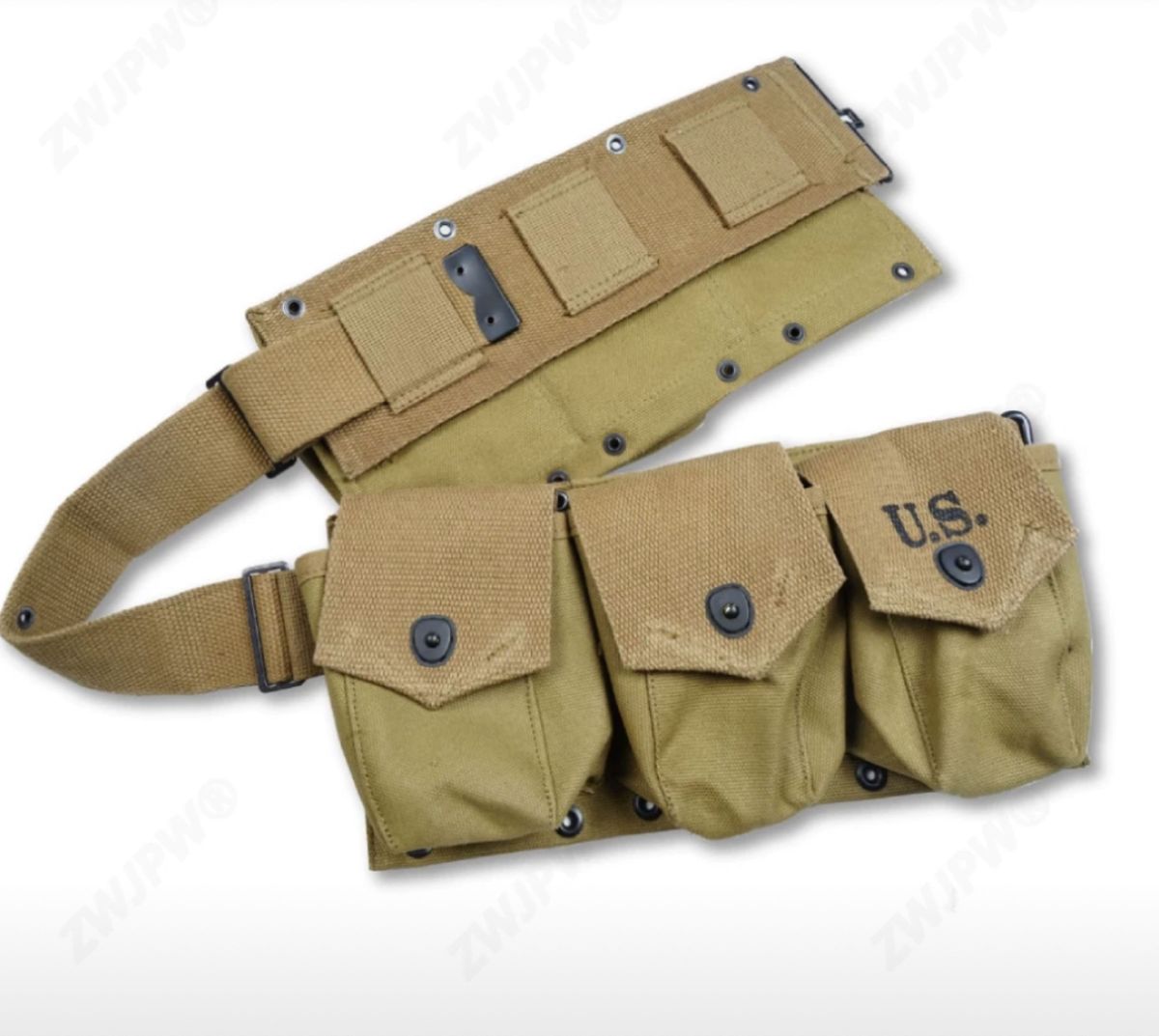 米軍 実物 WW1 WW2 M1918 BARガンナーベルト ② 送料無料 第二次世界大戦 米軍 ブローニングM1918 BAR自動小銃用ガンナー