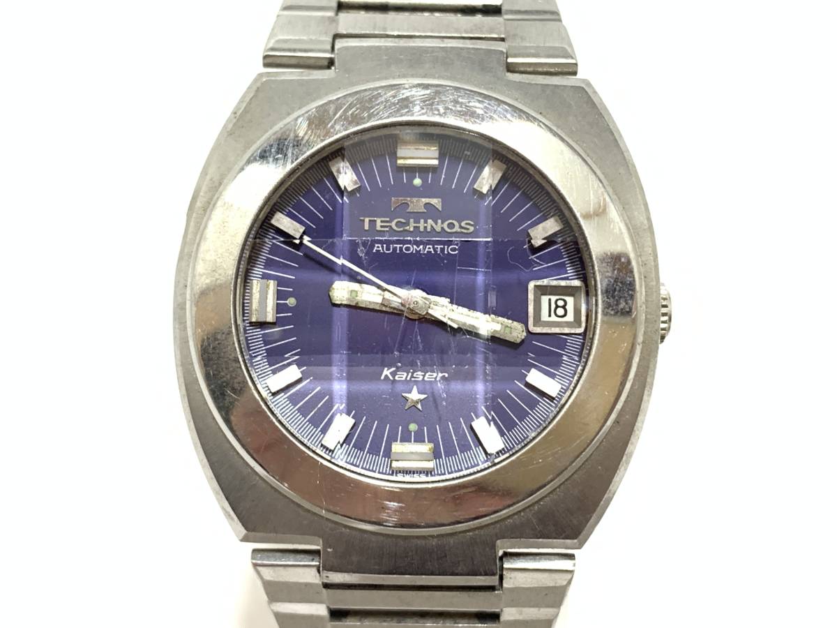 テクノス カイザー シグナル TECHNOS Kaiser SIGNAL 腕時計 S260478 自動巻き 9面カットガラス メンズ 020JHHC52_画像2