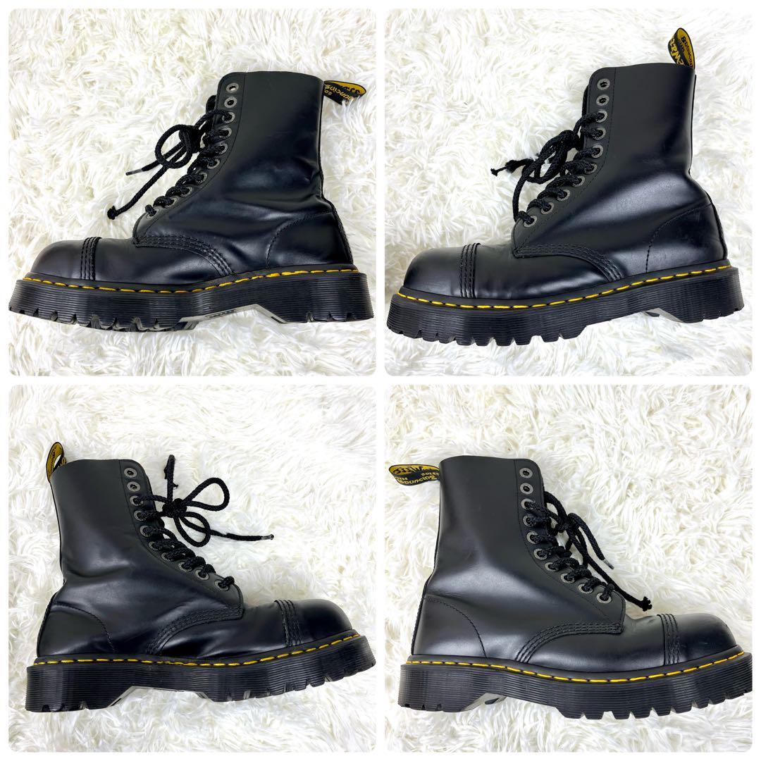 Dr.MARTENS ドクターマーチン STEEL TOE スチールトゥ レザー レースアップ 10ホール BXBソール 10966 UK6 黒 ブラック メンズ レディース_画像4