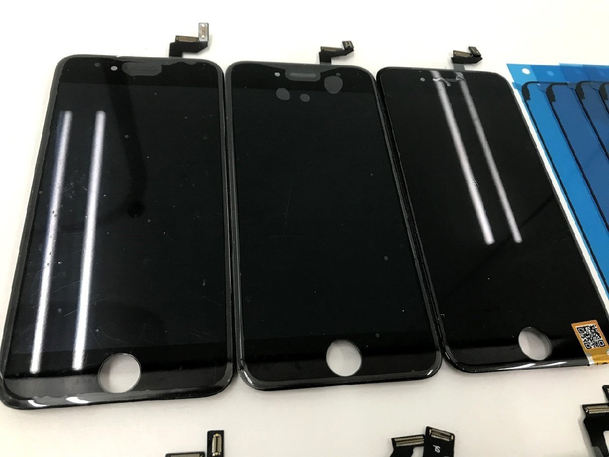 キングラム[31]iPhone6s フロントパネル 液晶 白 黒 セット 交換 リペア 画面割れ 修理 ガラス割れ 防水テープ付 工具無【送料無料】＠210_画像3