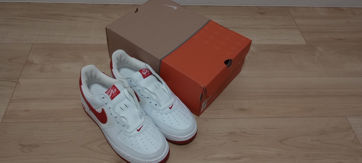 [未使用] 2003年製 NIKE AIR FORCE 1 LOW WHITE/VARSITY RED 白赤メッシュ US10 306509-161 DEAD STOCK VINTAGE デッドストック ビンテージ