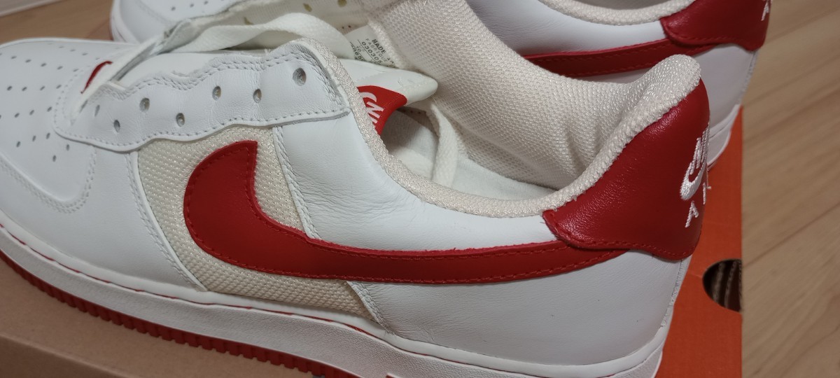 [未使用] 2003年製 NIKE AIR FORCE 1 LOW WHITE/VARSITY RED 白赤メッシュ US10 306509-161 DEAD STOCK VINTAGE デッドストック ビンテージ