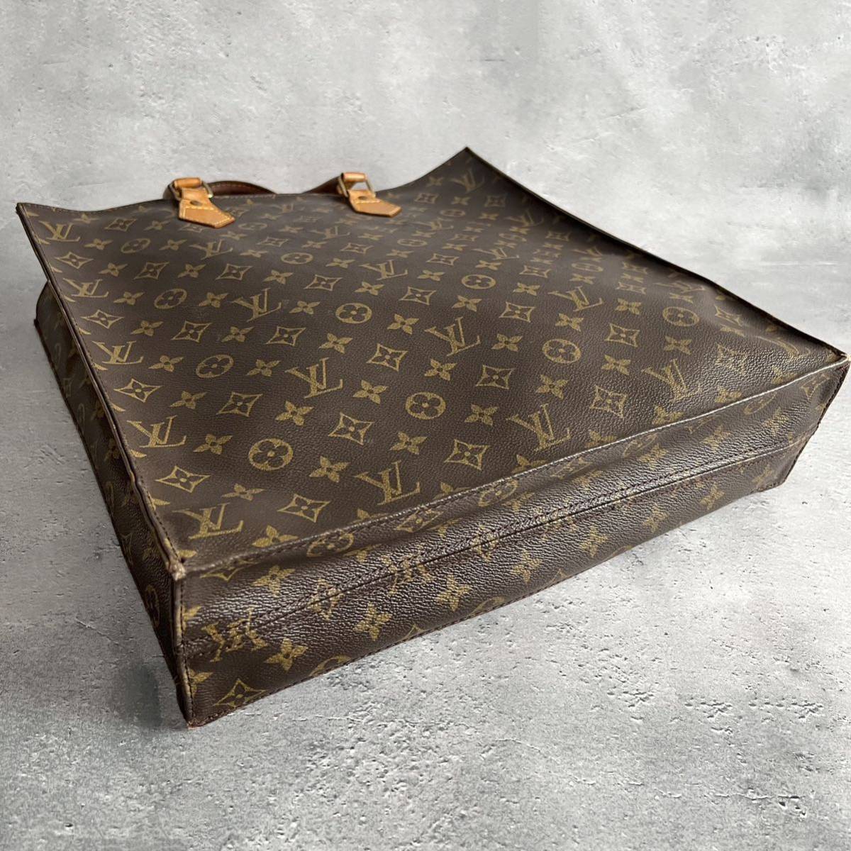 【鑑定済み正規品】LOUIS VUITTON ルイヴィトン モノグラムサックプラ ハンドバッグ レザートートバッグ ブラウン レディース M51140 _画像4