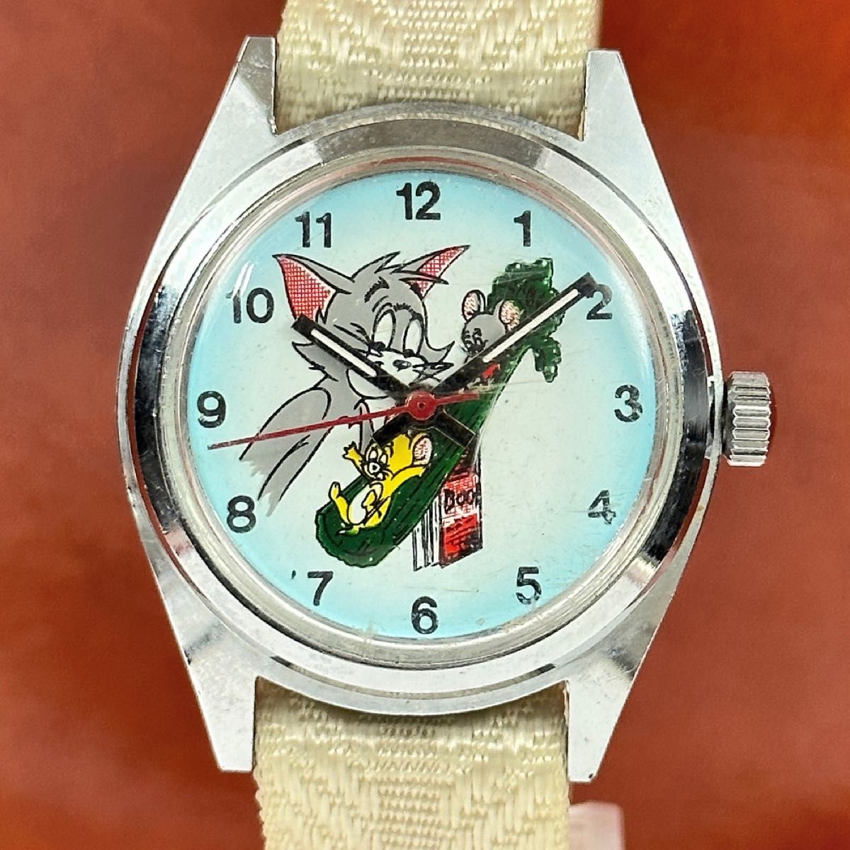 希少 レトロ トムとジェリー キャラクターウォッチ 手巻き TOM&JERRY PG TIME  LTD.