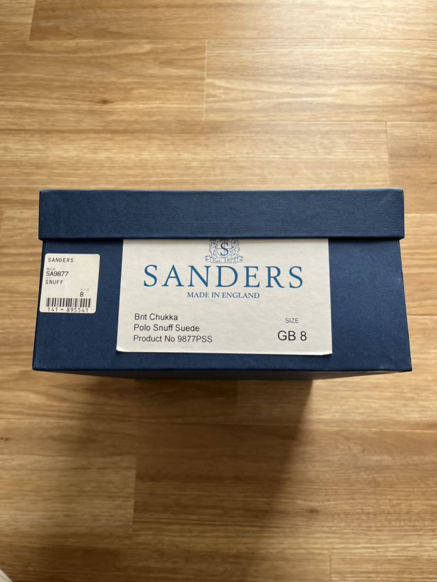 イギリス製 Sanders Brit Chukka polo サンダース ブリット チャッカ マッドガード デザート ブーツ UK 英国 スエード マックイーン 8 9_画像8