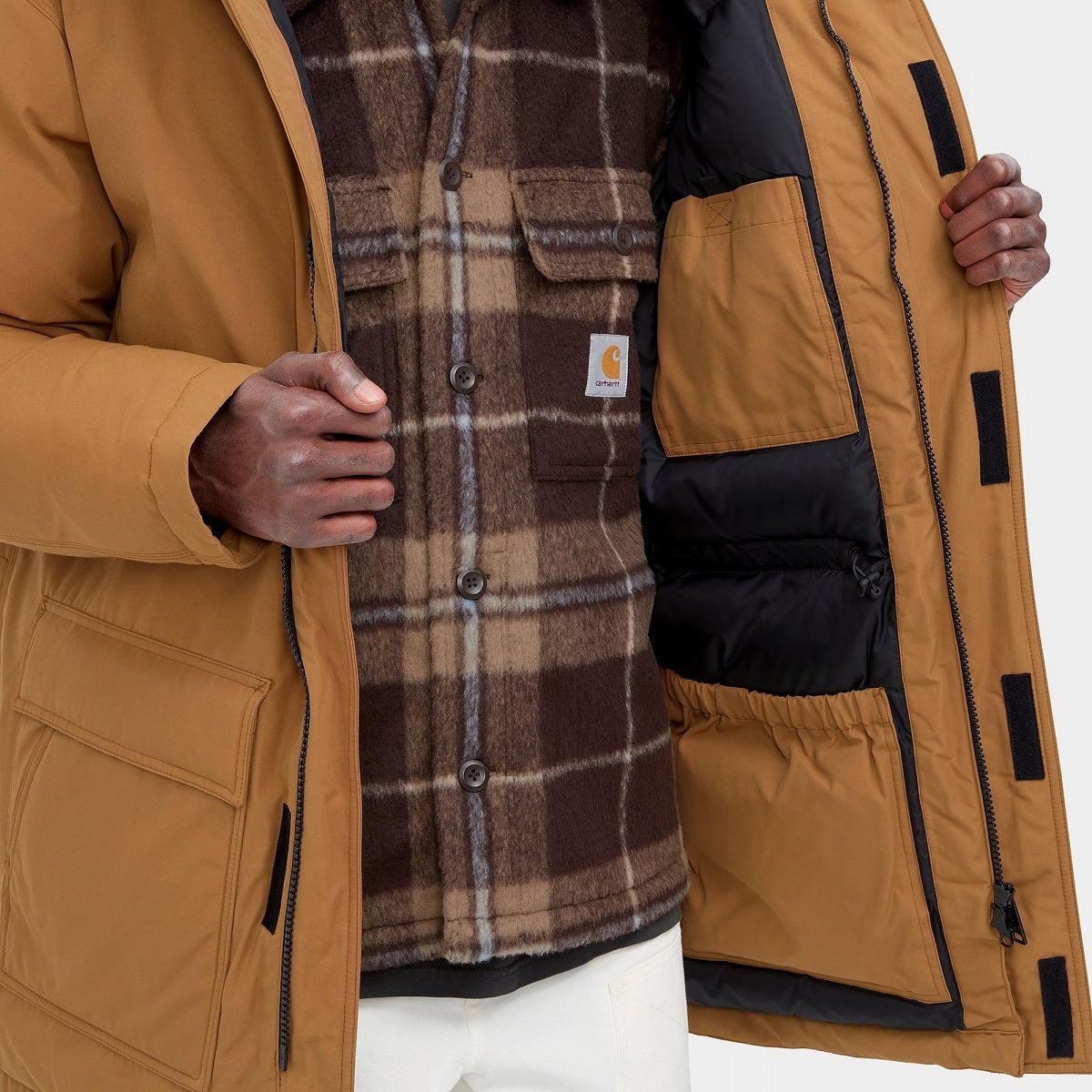 L 新品 Carhartt WIP SIBERIAN COLD PARKA ハミルトン ブラウン カーハート シベリア シベリアン コールド パーカ ジャケット コート 中綿_画像7