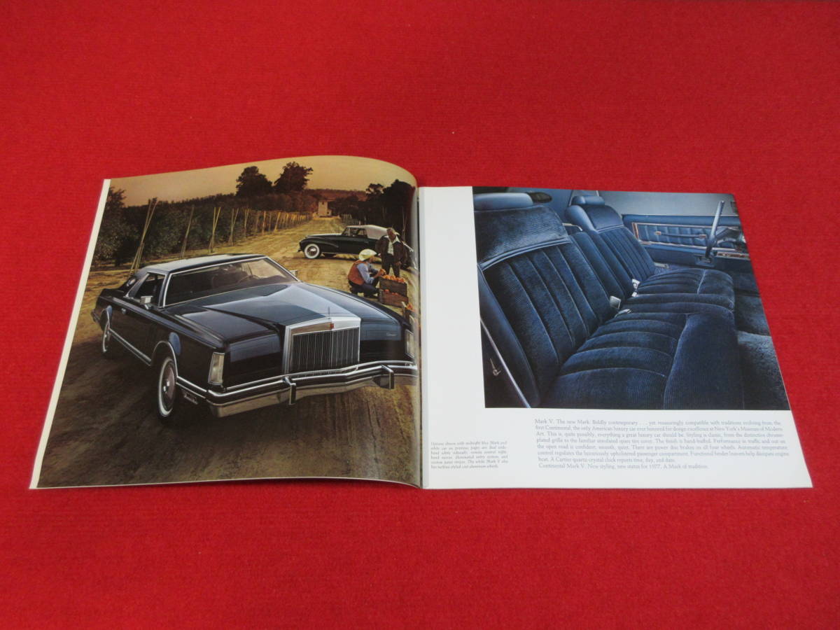 ☆　FORD　LINCOLN　CONTINENTAL MARKⅤ　1977　昭和52　大判　カタログ　☆_画像2