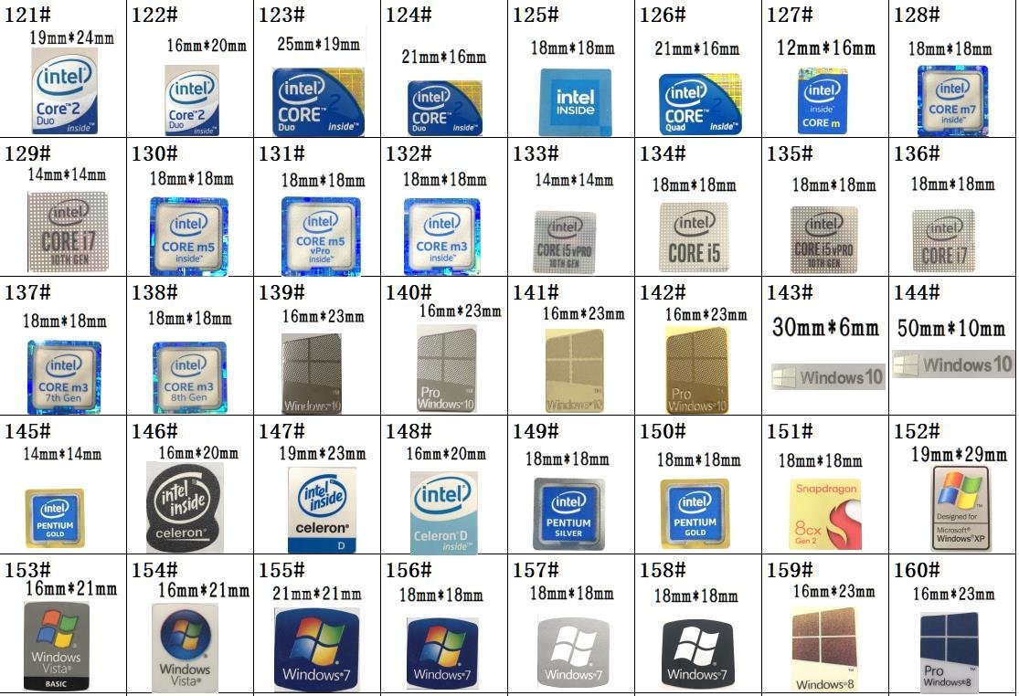 125# 第十一代【intel INSIDE】エンブレムシール　■18*18㎜■ 条件付き送料無料_画像5