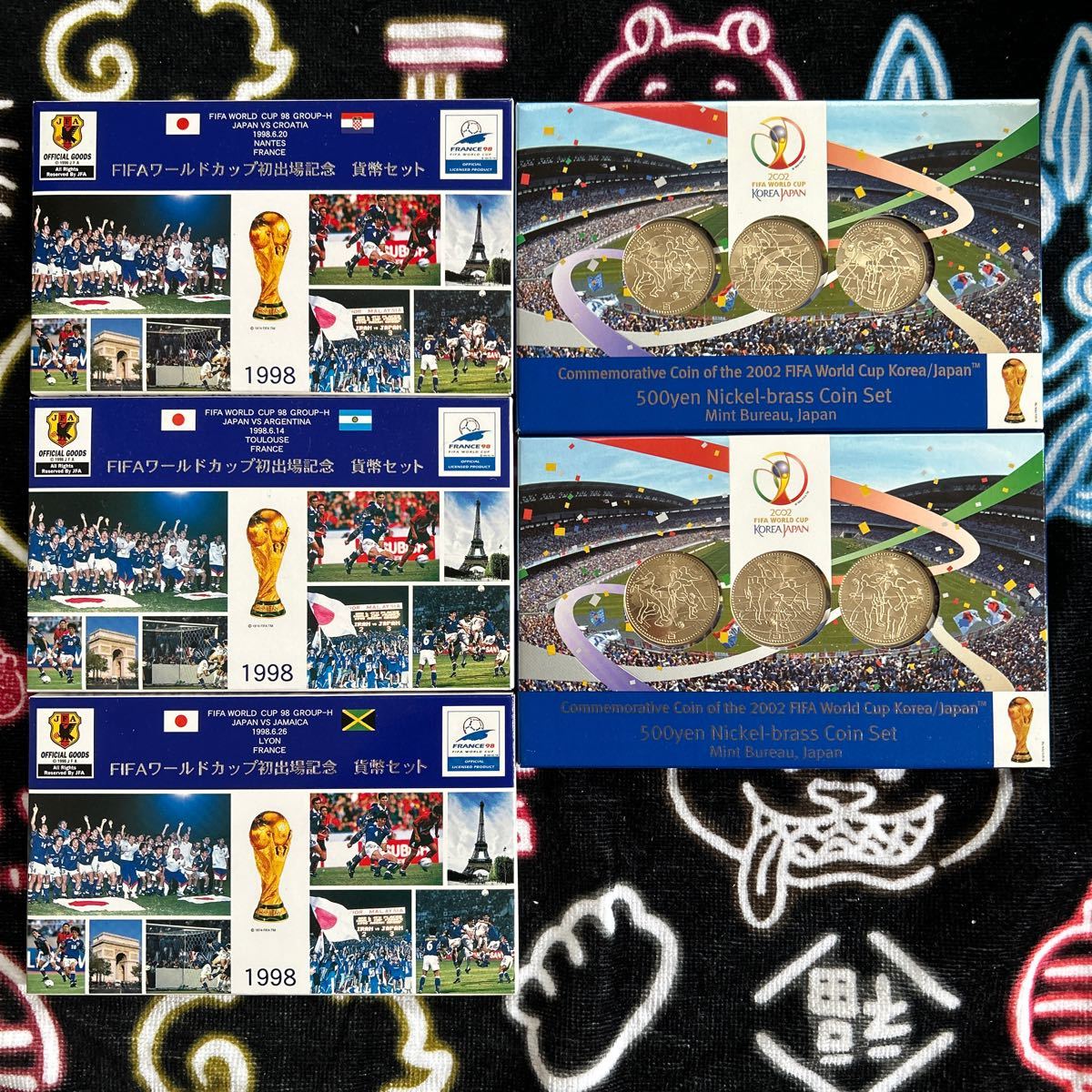 1998 2002 FIFA ワールドカップ　韓国　ジャマイカ　クロアチア　アルゼンチン　貨幣セット　記念貨幣　FRANCE 98_画像1