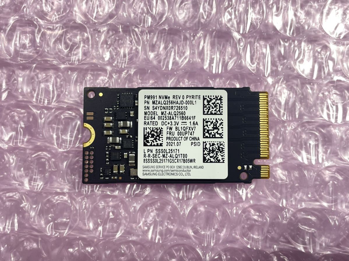 未使用に近い SAMSUNG PM991 MZ-ALQ2560 256GB SSD NVMe 2242 M.2_画像1