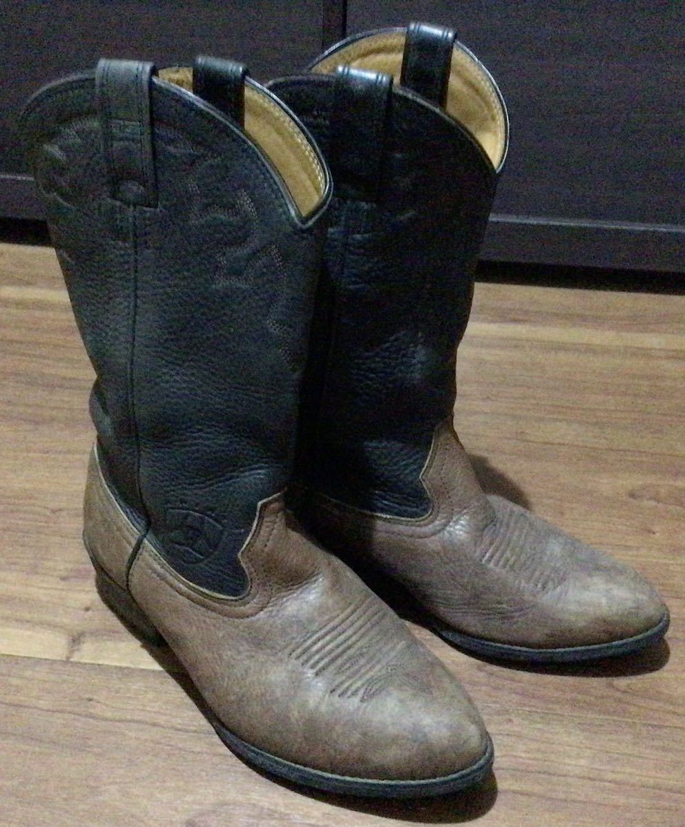 ARIAT ウエスタンブーツ 7サイズ(25.0cm)★茶 黒カウボーイブーツ 本革 レザー_画像2