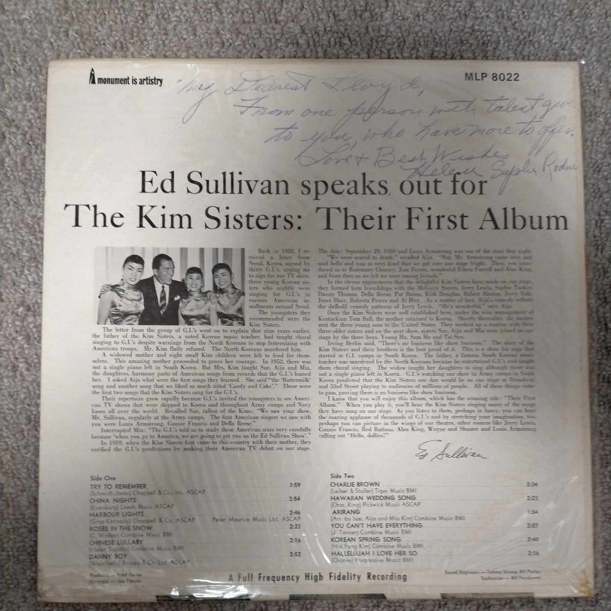 the kim sisters their first album キム シスターズ モンドミュージックエキゾチック LPレコード_画像2