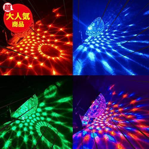 iHOVEN ディスコライト ミラーボール パーティーグッズ ステージライト led 水晶 ステージ照明 DJ disco RGB 回転ライト 多色変化_画像2