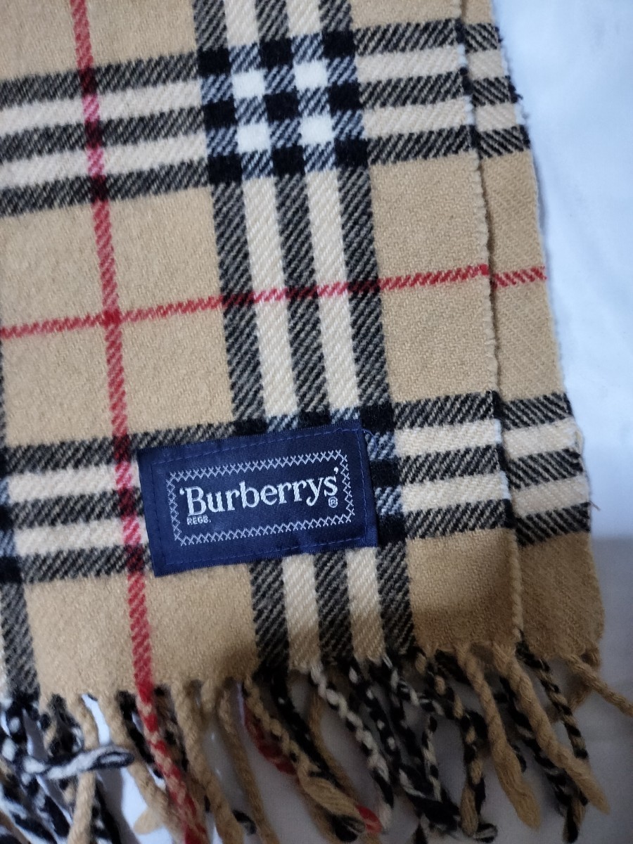  BURBERRYバーバリー　ストール、マフラー、肩掛け、膝掛け　ウール100%　ノバチェック　112x66.5cm 185円送　中古美_画像5