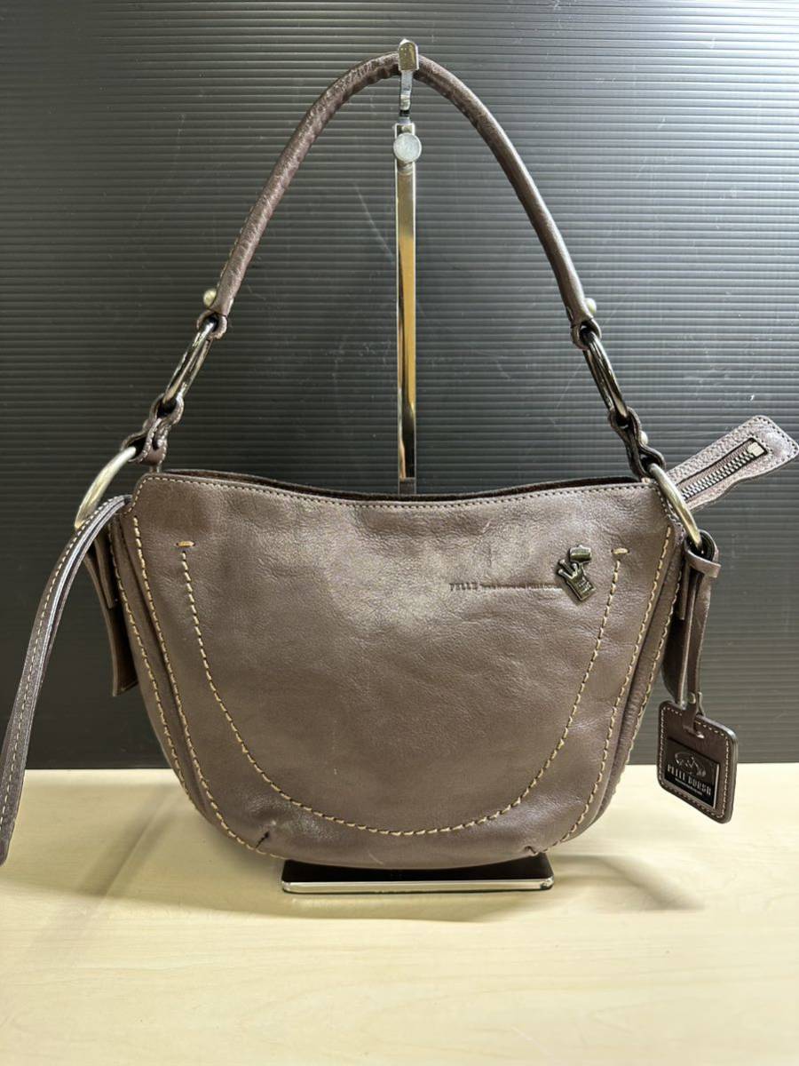 ペレボルサ PELLE BORSA ハンドバッグ レザー ブラウン 茶 レディース_画像1