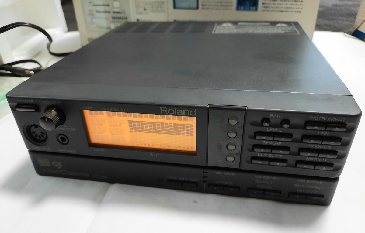Roland ローランド DTM-88NPR SOUND CANVAS SC-88 音源モジュール ミュージ郎 通電のみ確認すみのためジャンク扱い 写真のもので全てです_画像2