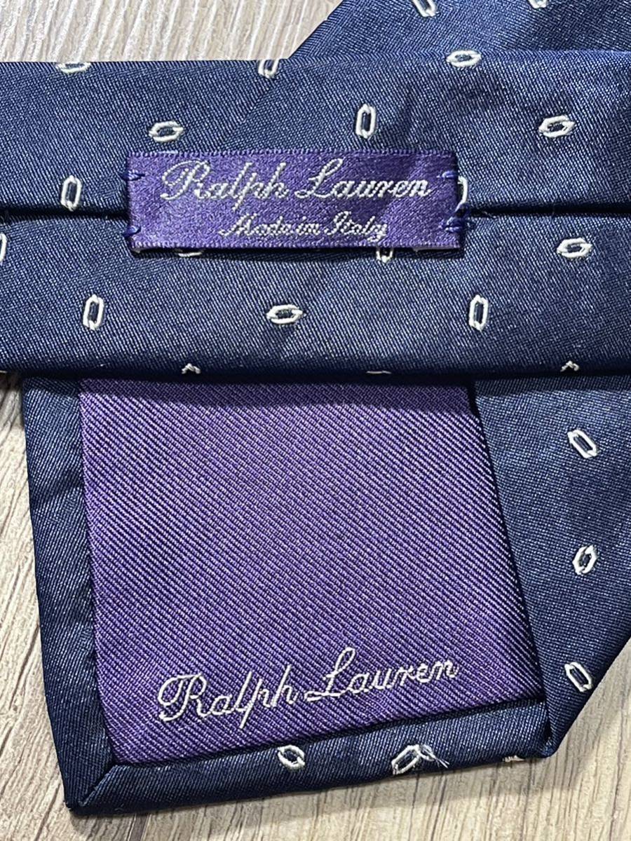 ほぼ未使用 ″Ralph Lauren Purple Label″ ラルフローレンパープルレーベル 小紋 ブランドネクタイ 311052_画像3