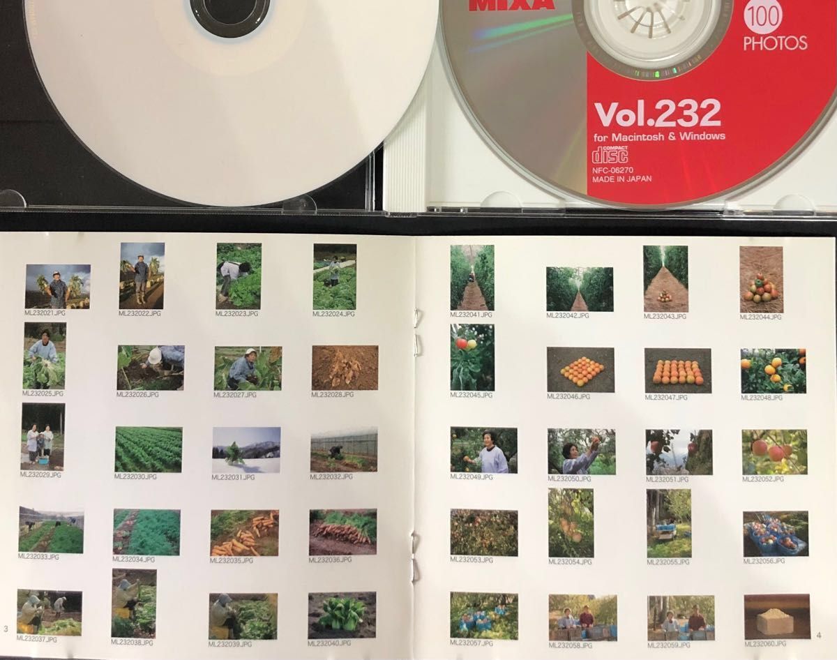 CD フリー写真(印刷、ホームページ対応) 農業　野菜