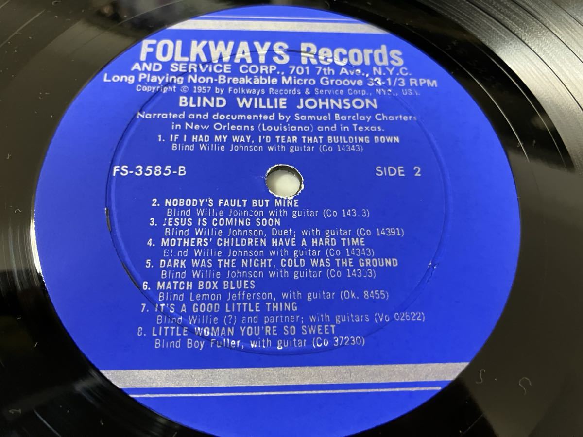 Blind Willie Johnson★中古LP/US盤「ブラインド・ウイリー・ジョンソン」の画像4