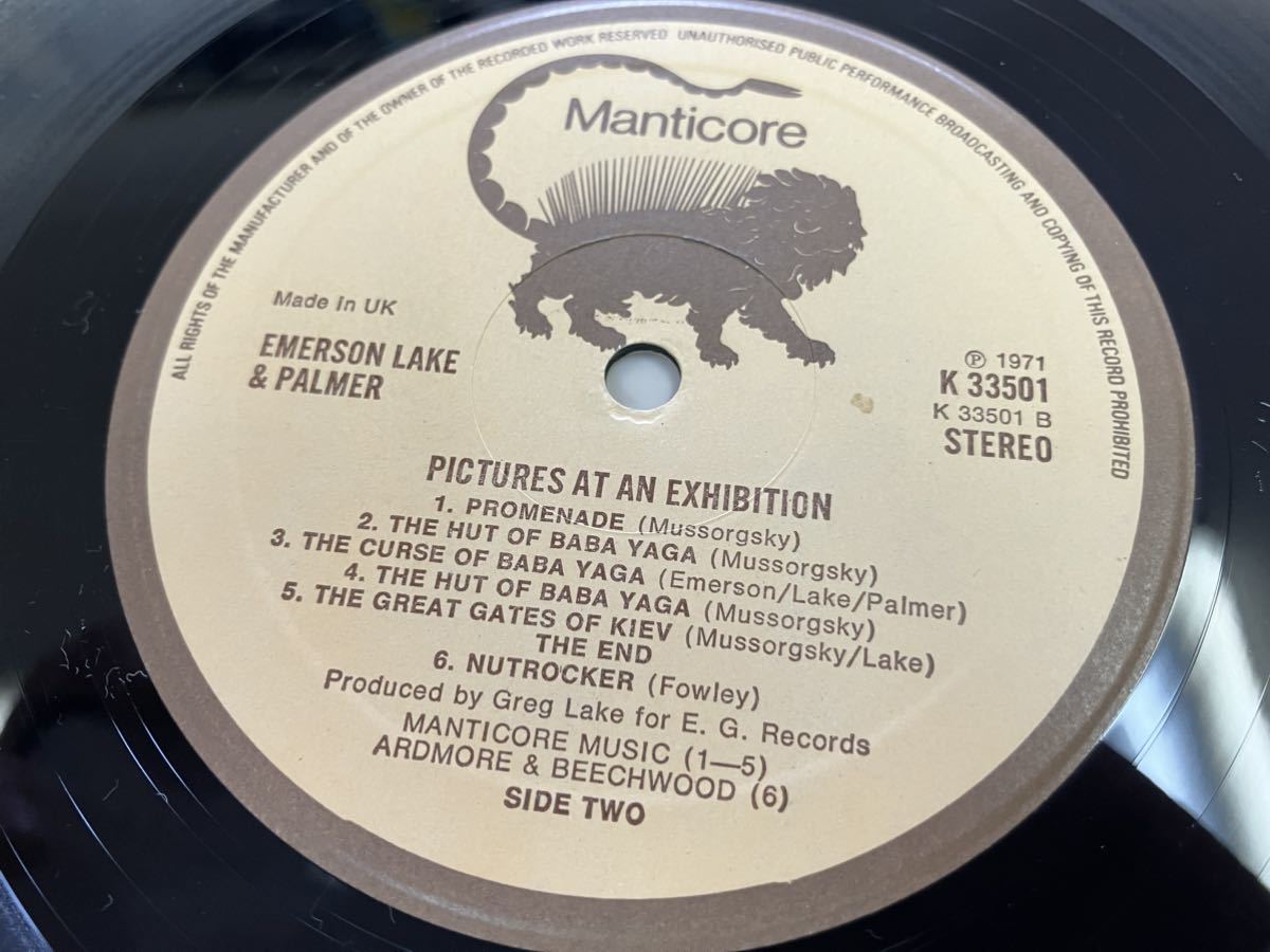 Emerson Lake&Palmer★中古LP/UK盤「エマーソン・レイク・アンド・パーマー～Pictures At An Exhibition」_画像5