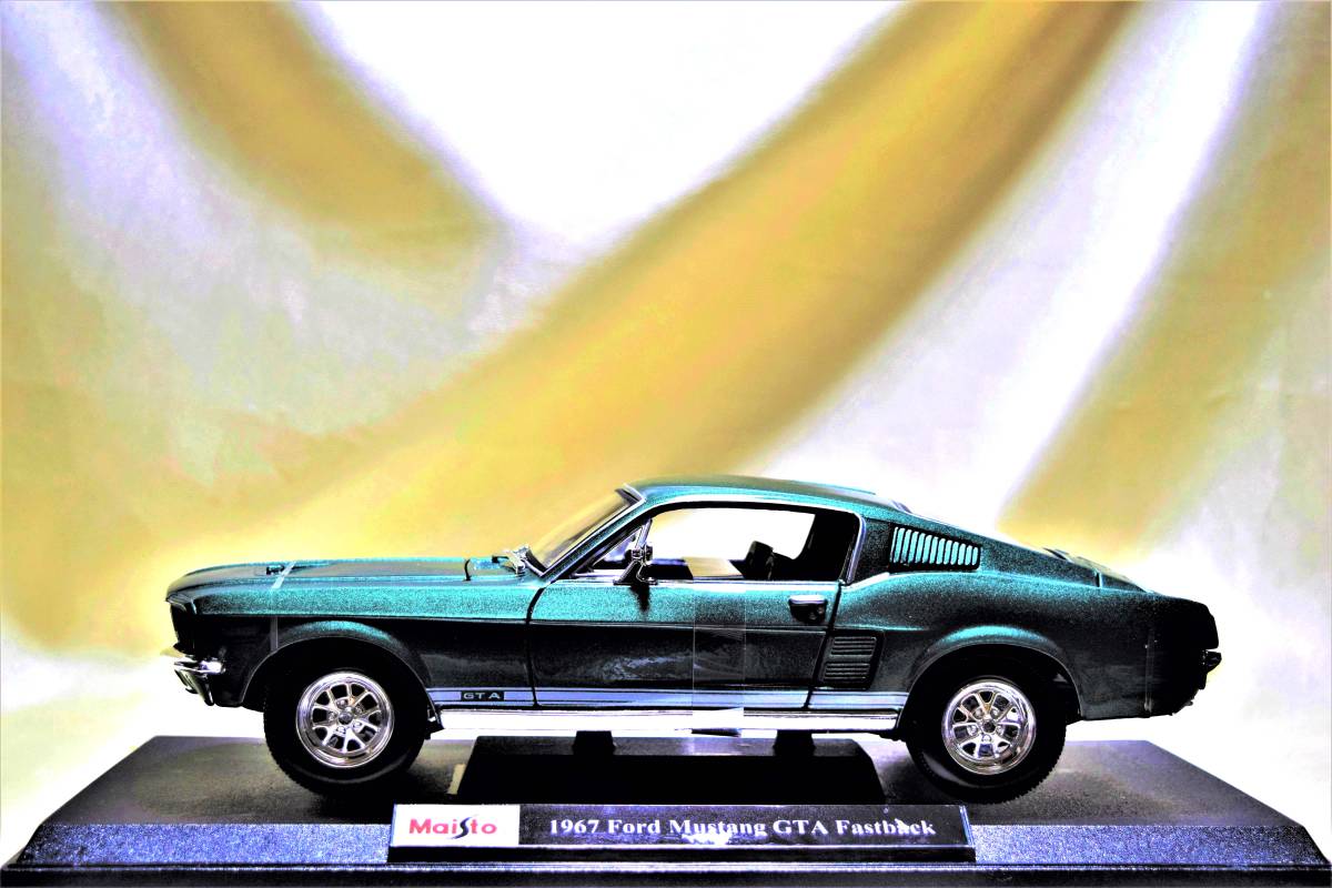 新品マイスト1/18 【Maisto】■1967年式Ford Mustang GTA Fastback■18/1ミニカー/ポルシェ/BMW/フェラーリ/アウディ/オートアート/京商 _画像3