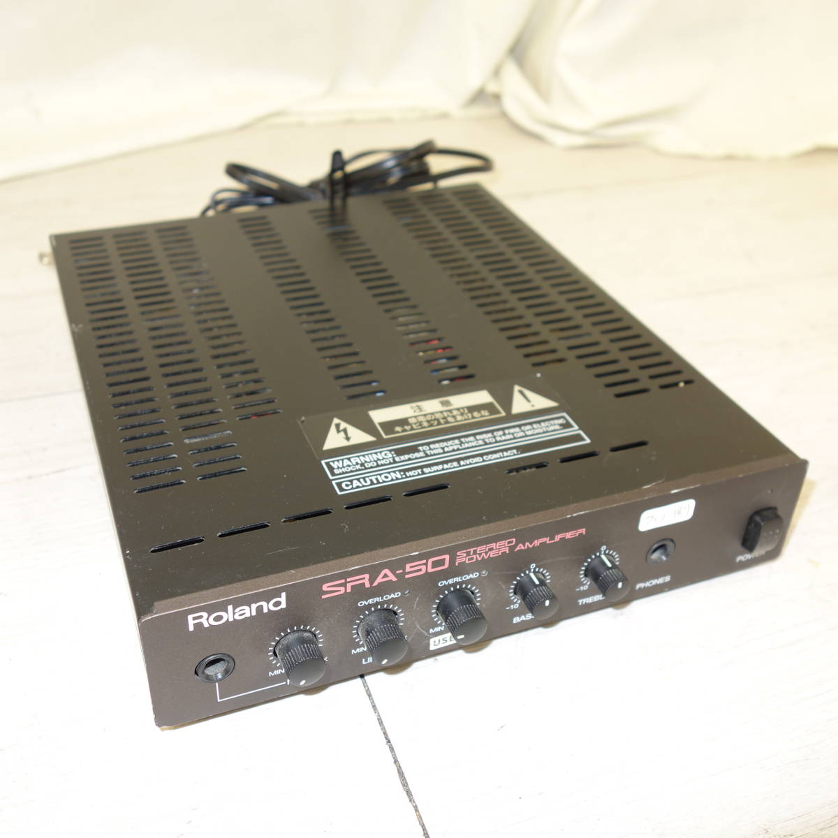 Roland パワーアンプ SRA-50 STEREO POWER AMPLIFIER ステレオアンプ B15_画像1