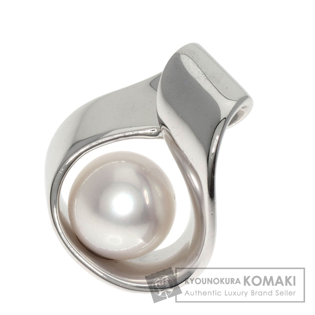 MIKIMOTO ミキモト パール 真珠 ペンダントトップ K18ホワイトゴールド レディース 中古