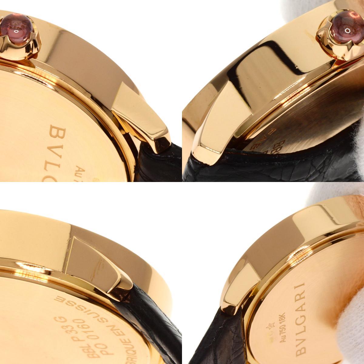 BVLGARI BVLGARY BBLP33G BVLGARY BVLGARY наручные часы K18 розовое золото кожа мужской б/у 