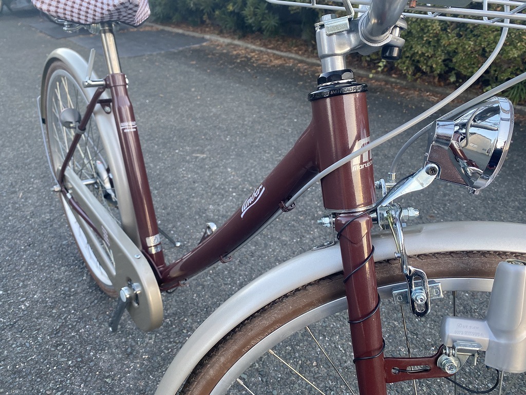 丸石サイクル　アンバー・ファッション　茶系　26型シングル　デッドストック　未使用車　長期保管品_画像8