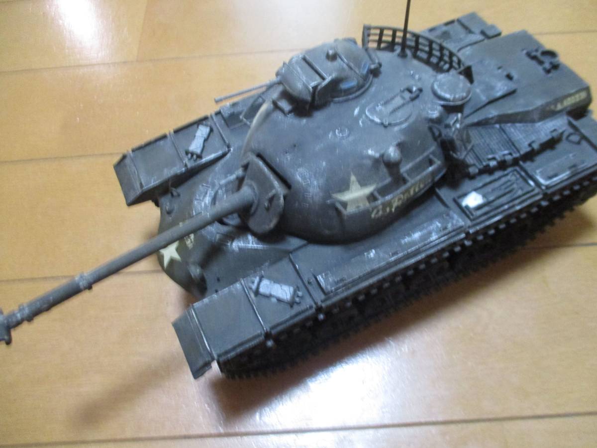 絶版プラモ　田宮模型　1/35 アメリカ陸軍　M48A2パットン戦車　シングル走行　組み立て済み_画像1