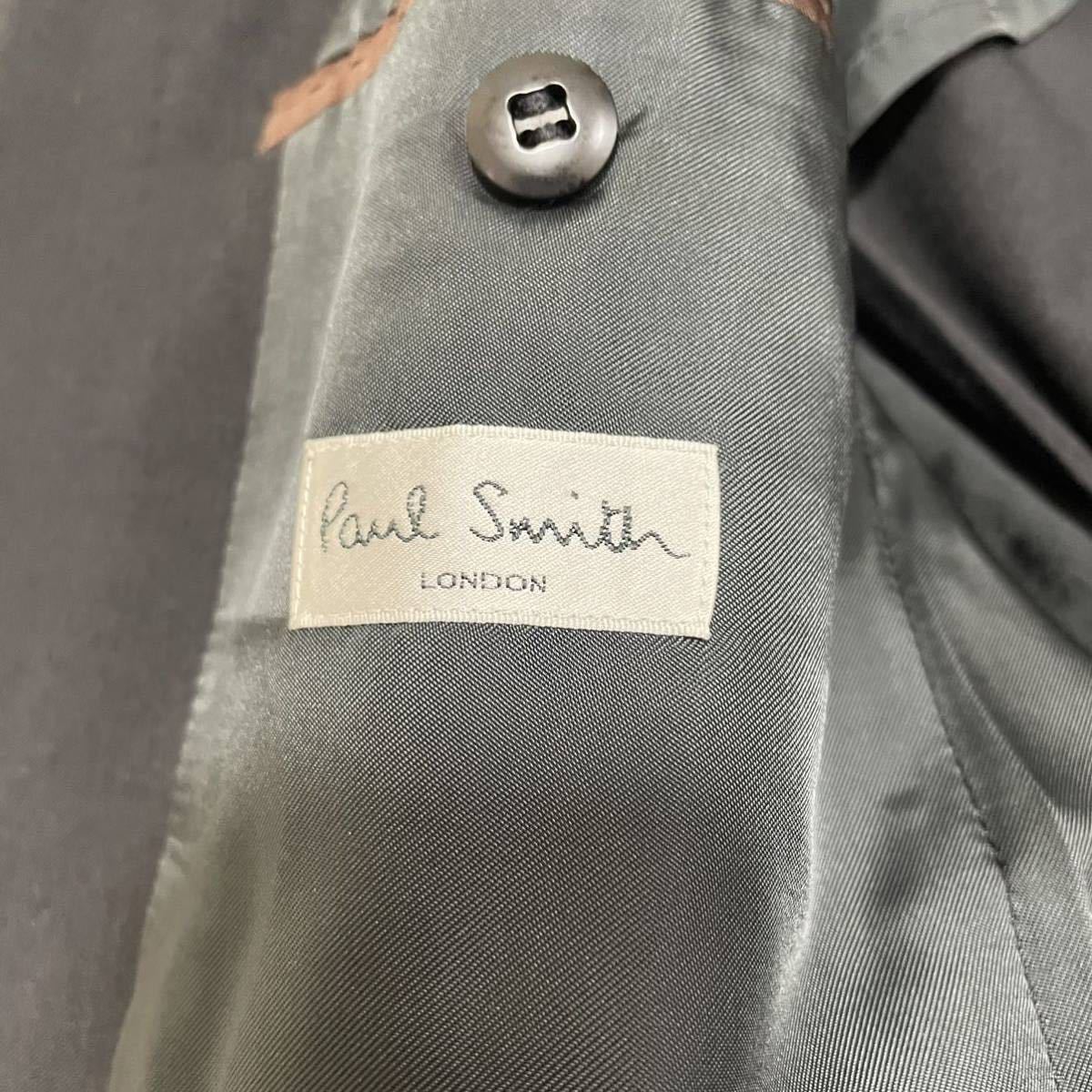 カノニコ×ポールスミス 3B テーラードジャケット ブラック 黒 サイズL2 XL位 Paul Smith LONDON ウール キュプラ 背抜き 通年素材 _画像7