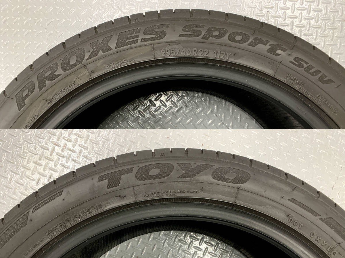 TOYO トーヨー PROXES Sport SUV プロクセススポーツ 295/40R22 2021年製 5分山 4本セット_画像2