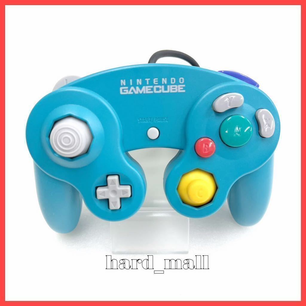 [ прекрасный товар ] оригинальный товар nintendo Game Cube контроллер DOL-003 изумруд голубой Nintendo GameCube Official Controller emerald blue 1
