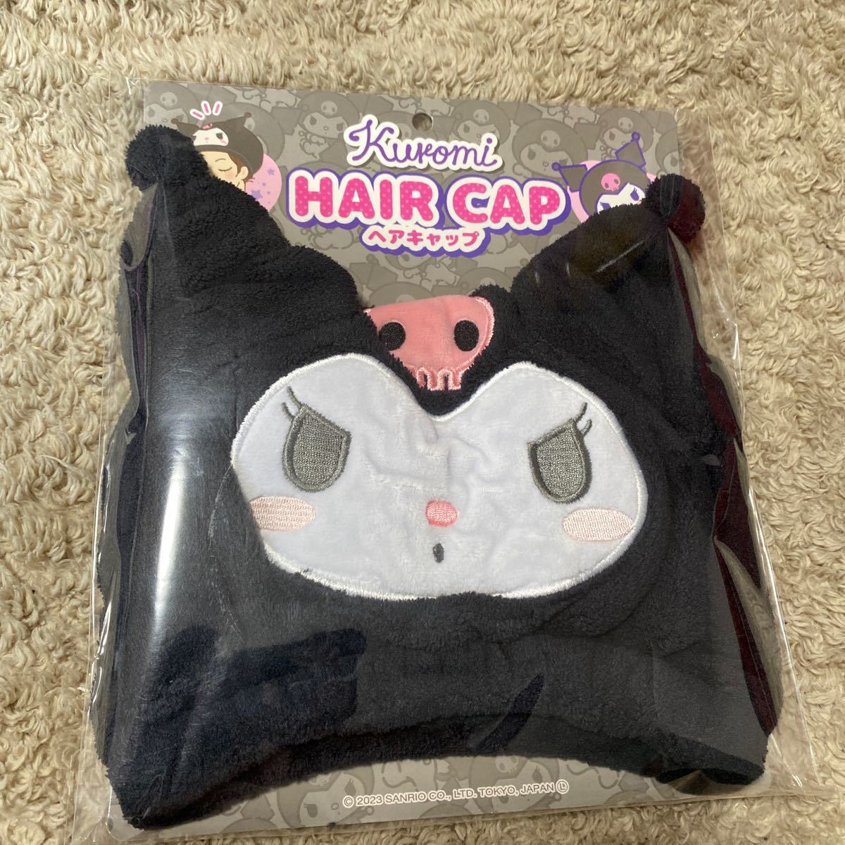  Sanrio black mi hair cap bath pool hair dry towel postage 510 jpy ~