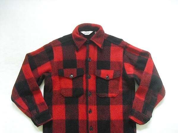 Woolrich Wool Shirt（1970s） ウールリッチ　ウールシャツ　Made in U.S.A.　赤黒　肉厚ボディ　極厚　＠Mサイズ　美USED　ヴィンテージ_画像8