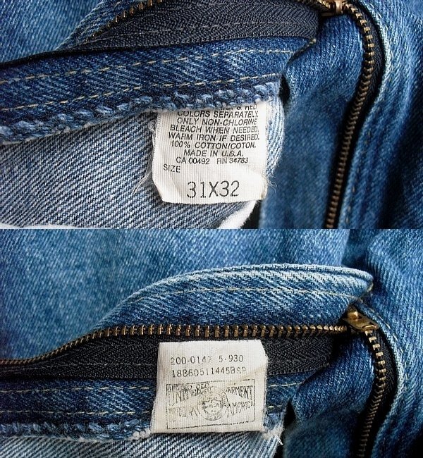 Lee 200-0147 Jeans（1980s）リー　Made in U.S.A.　ジーンズ　美麗　＠W31　美麗　ヴィンテージ　右綾　デニム　TALON42　クリーニング済_画像10