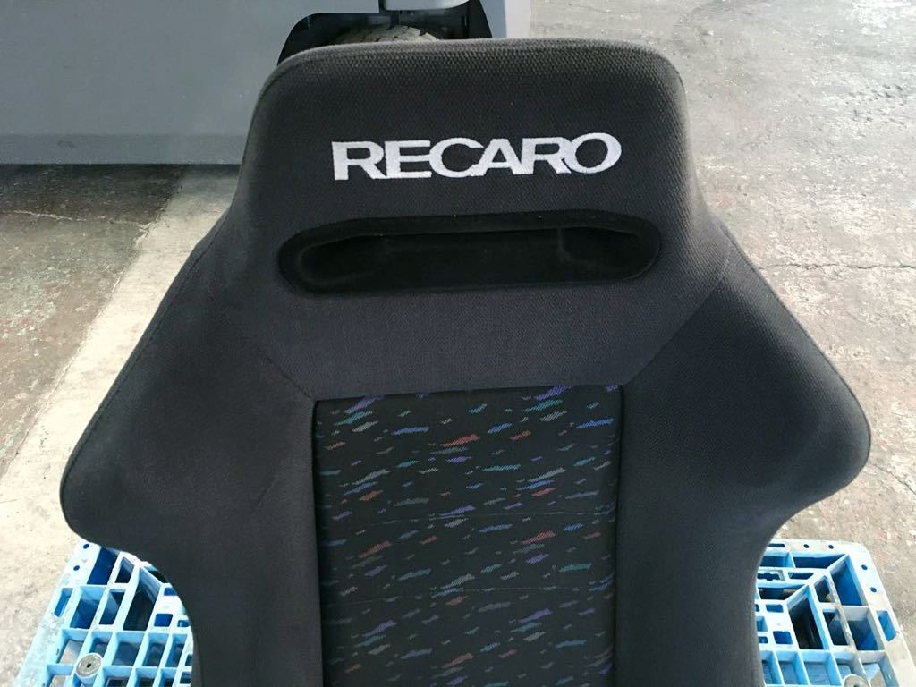 RECARO レカロ セミバケットシート セミバケ SR3 SR-3 ルマン カラー 黒色 ダイヤル左 日産 Z32から取り外し（Z）_画像2