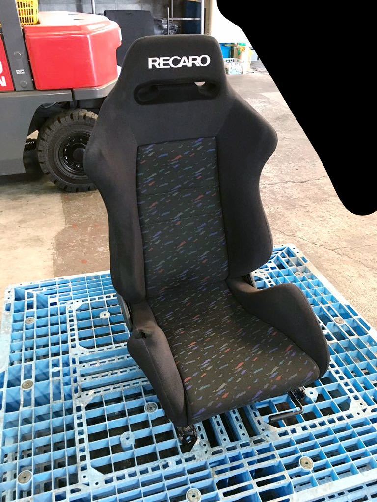 RECARO レカロ セミバケットシート セミバケ SR3 SR-3 ルマン カラー 黒色 ダイヤル左 日産 Z32から取り外し（Z）_画像1