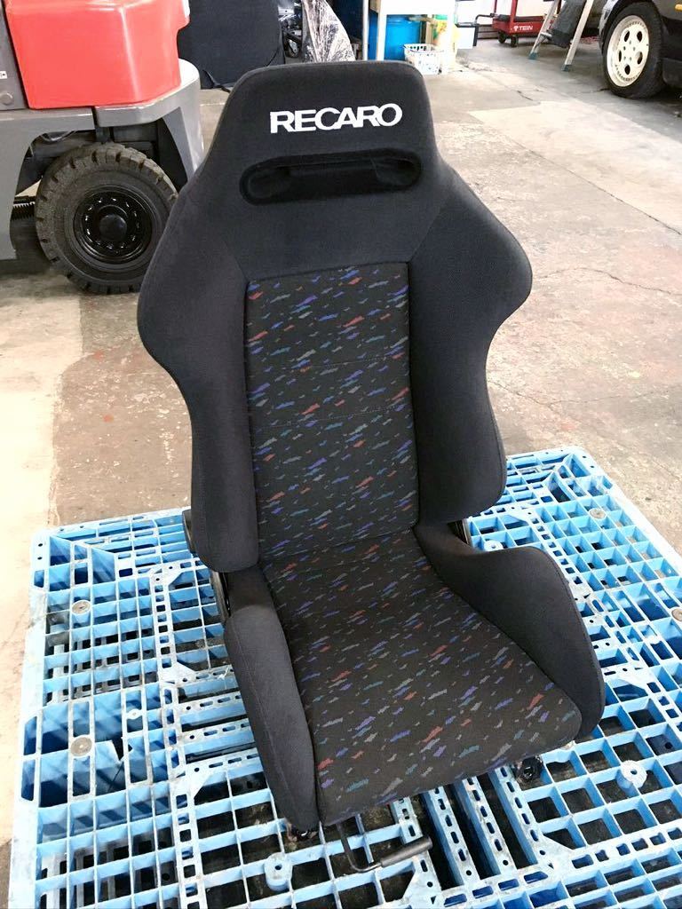 RECARO レカロ セミバケットシート セミバケ SR3 SR-3 ルマン カラー 黒色 ダイヤル右 日産 Z32から取り外し（Z）_画像1